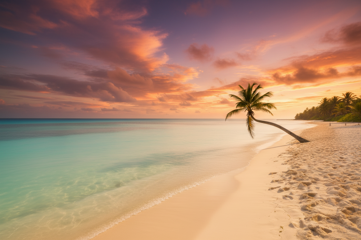 Caribbean Sunset Full Palm